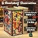 CUTEBEE Christmas Book Nook Kit DIY Miniature House Dollhouse Kit for Adults Teens Booknook Tiny House Bookshelf Decor 3D Wooden Puzzle Gifts for Family Friends Christmas Wish Store - Image 4