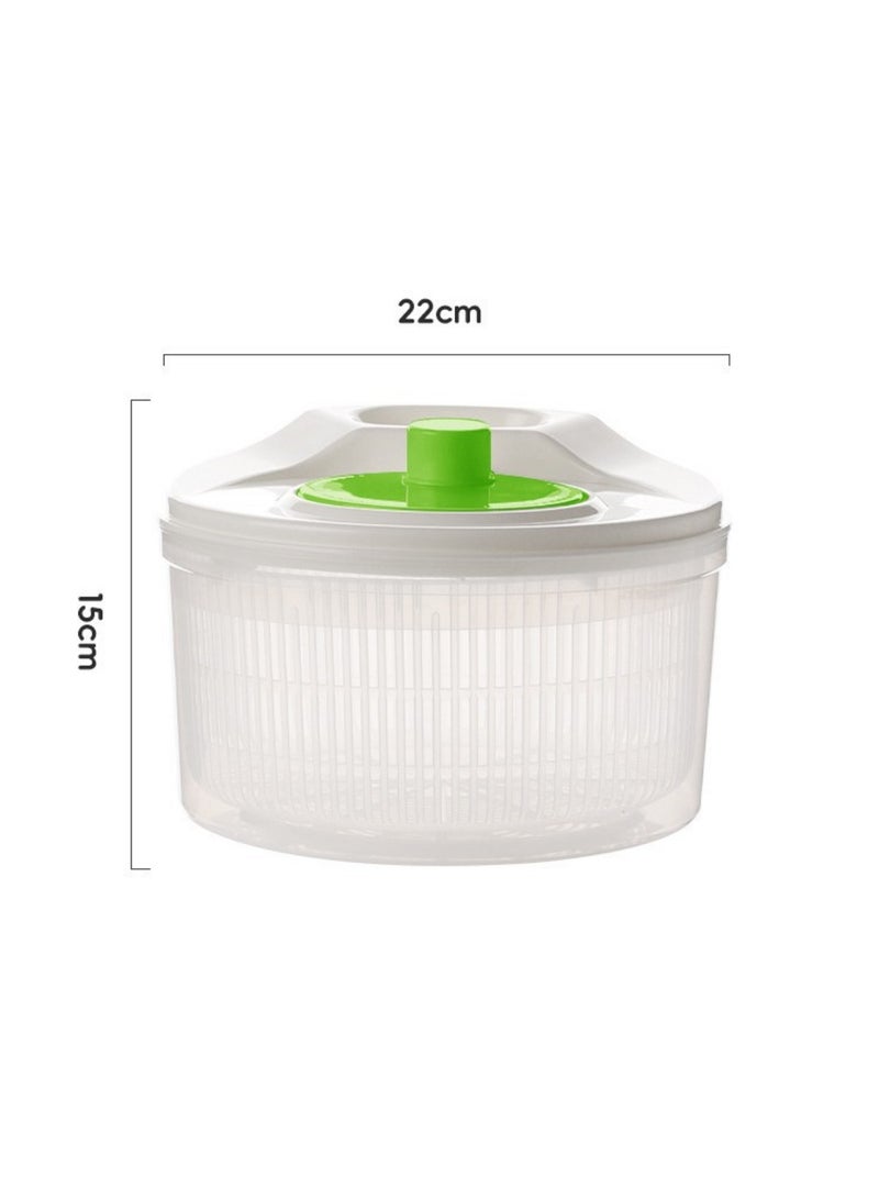 DOUGEI 3l Rotating Vegetable Strainer with Bowl Salad Spinner Vegetable Washer Fruit Vegetable Bowl Salad Spinner with Cover Vegetable, Good Grips Salad Spinner, Kitchen Tool for Lettuce Dryer Salad Shooter Small Salad Spinner - Image 3