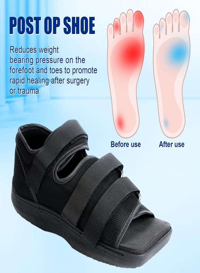 Estinko Post Op Shoe, Post Op Recovery Shoe, Adjustable Medical Walking Shoe for Post Surgery or Operation Foot Support, Broken Foot or Toe, Fracture or Ulcer, S, Male Size 6.5-8, Female Size 8-9.5 - Image 4