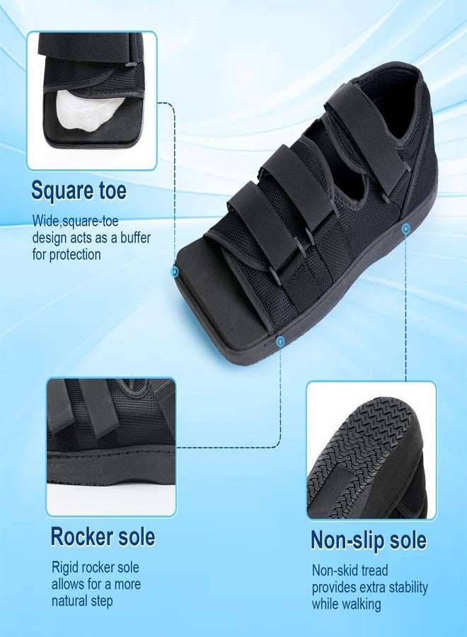 Estinko Post Op Shoe, Post Op Recovery Shoe, Adjustable Medical Walking Shoe for Post Surgery or Operation Foot Support, Broken Foot or Toe, Fracture or Ulcer, S, Male Size 6.5-8, Female Size 8-9.5 - Image 3