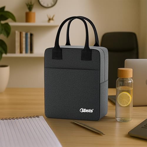 Crasts Insulated Lunch Bag Office Tiffin Bags for Men and Women, Hot & Cold Travel Lunch Box for Men, Tiffin Box & Bottles, Lunch Bag for Office, Picnic Bag (Black) - Image 4