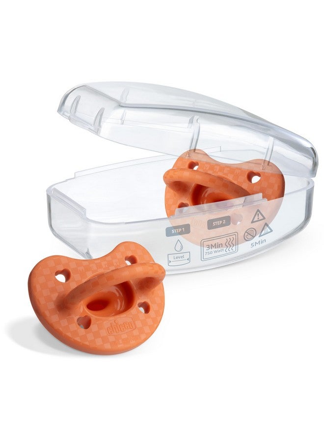 شيكو لهاية شيكو فيزيوفورما لوكس المصنوعة من السيليكون، قطعة واحدة، للأطفال من عمر ١٦ إلى ٢٤ شهرًا | غطاء أنيق مزخرف | خالية من البيسفينول أ واللاتكس | علبة تعقيم قابلة لإعادة الاستخدام | لون تيراكوتا، عبوة من قطعتين - Image 4