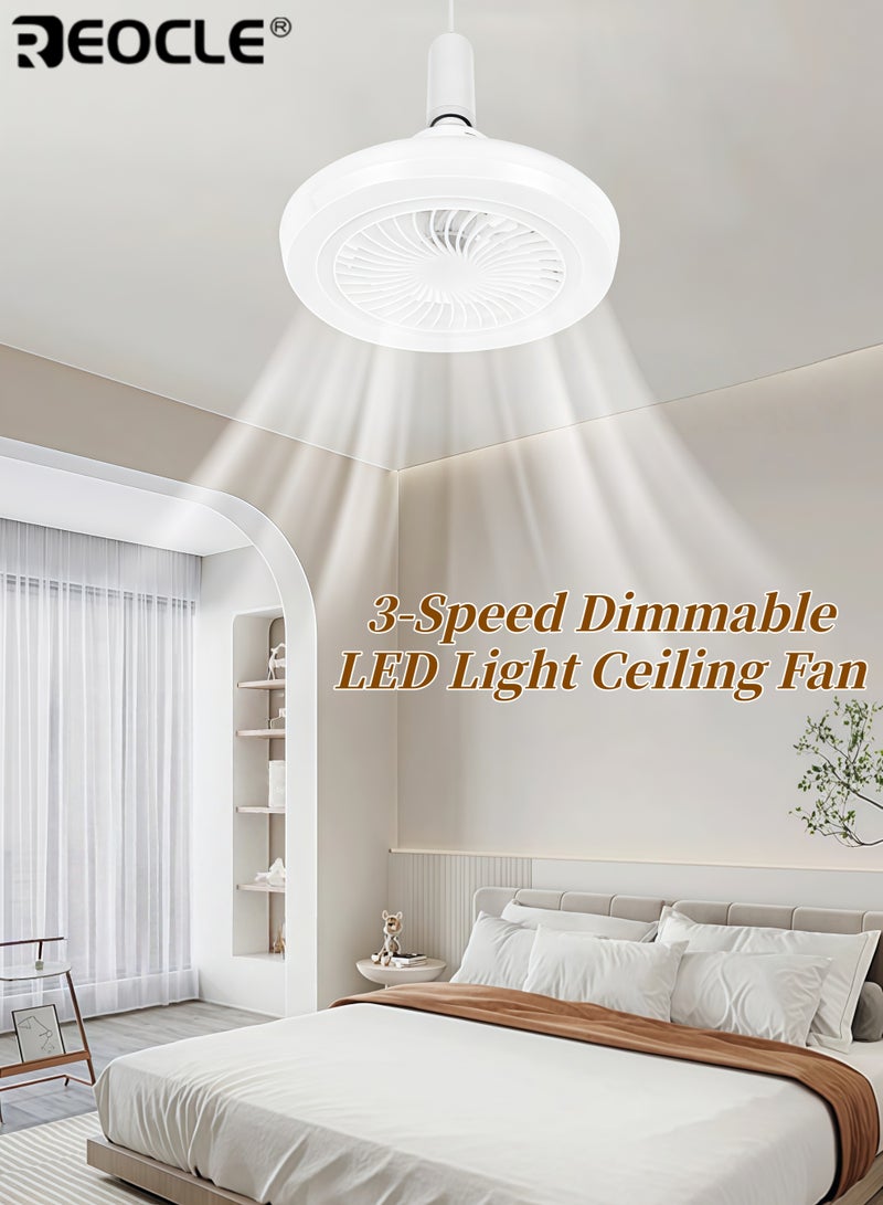 ريوكل مروحة سقف مزودة بإضاءة LED قابلة للتعديل بثلاث سرعات، تأتي مع جهاز تحكم عن بعد، بتصميم عصري نحيف، سهلة التركيب، مثالية للحمامات وغرف النوم وغرف الدراسة والمعيشة ومناطق الطعام - Image 1