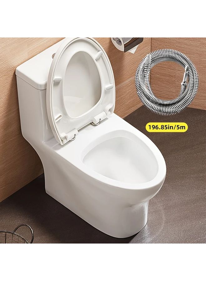 196 85 Inch 1PC All Purpose Pipe Cleaner with Integrated Head for Drain Toilet and Floor Sink - Image 2