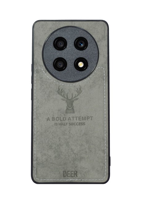 Digital Luxury Soft Texture Patterned TPU Cloth Case, Dirt-Resistant, Anti-Shock, Anti-Fingerprint, Full Body Protective For Honor X9C (Gray)
