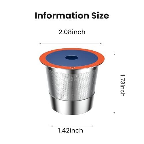YEOSEN Stainless Steel Reusable K Cups for Keuring 2.0 and 1.0, Reusable Coffee Pods for Keuring Coffee Maker,Permanent Reusable K Cups Sturdy Coffee Filters (1 PACK) - Image 2