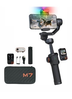 hohem Hohem iSteady M7 Gimbal Stabilizer for Smartphone, Magnetic AI Tracker Fill Light, Detachable Touchscreen Remote Controller, Built-in Extension Rod, 500g Payload Gimbal Stabilizer for iPhone Android  - Image 1