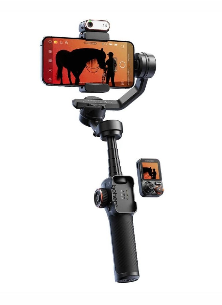hohem - Hohem iSteady M7 Gimbal Stabilizer for Smartphone, Magnetic AI Tracker Fill Light, Detachable Touchscreen Remote Controller, Built-in Extension Rod, 500g Payload Gimbal Stabilizer for iPhone Android - Image 1