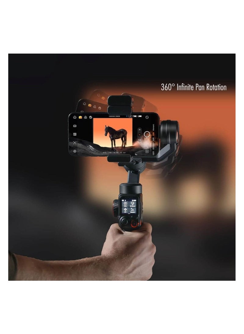 hohem - Hohem iSteady M7 Gimbal Stabilizer for Smartphone, Magnetic AI Tracker Fill Light, Detachable Touchscreen Remote Controller, Built-in Extension Rod, 500g Payload Gimbal Stabilizer for iPhone Android - Image 1