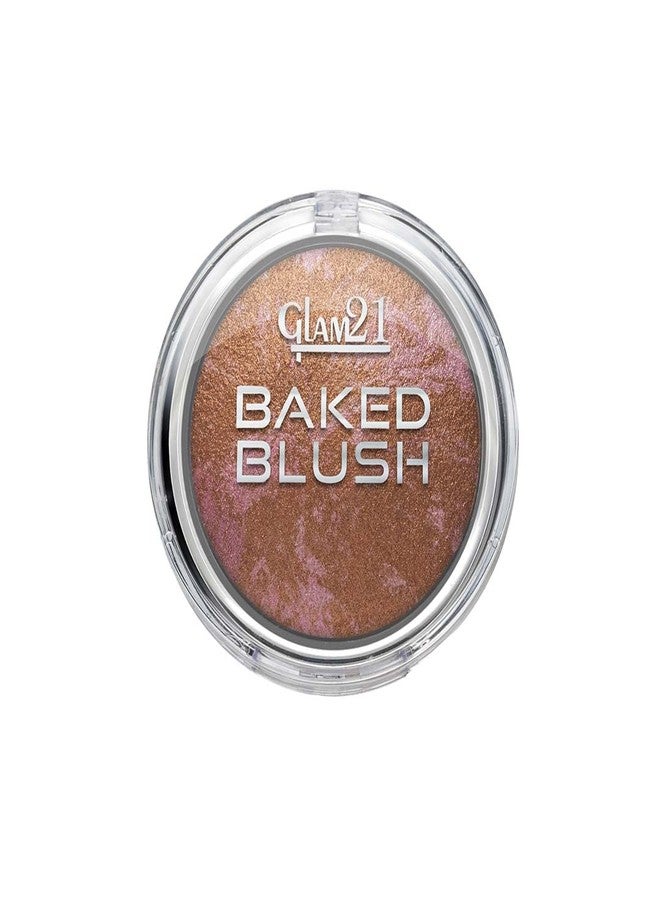 Glam 21 Glam21 Baked Blusher | Highly Pigmented Formula| Long-lasting, Illuminating Texture| For All Skin Types| 6 gm | Shade-07 - Image 2