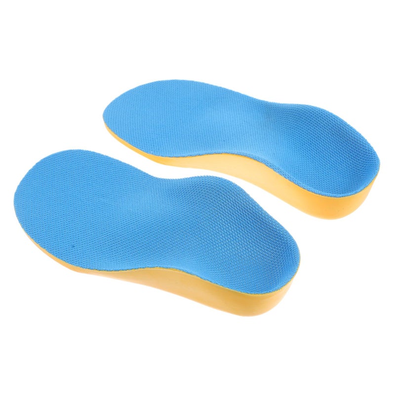 Arch Support Insoles For Kids Mesh Yellow Size 4 Comfortable Cushion Pads Healthy Walking Foot Alignment - Image 2