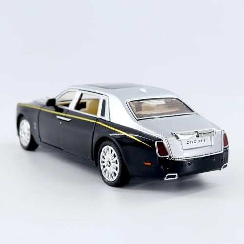 Awestuffs 1:32 Scale Model Car Exclusive Alloy Metal Pull Back Die-cast Toy with Openable Doors & Light Music for Gifts and Décor (Rolls Royce Phantom) - Image 4