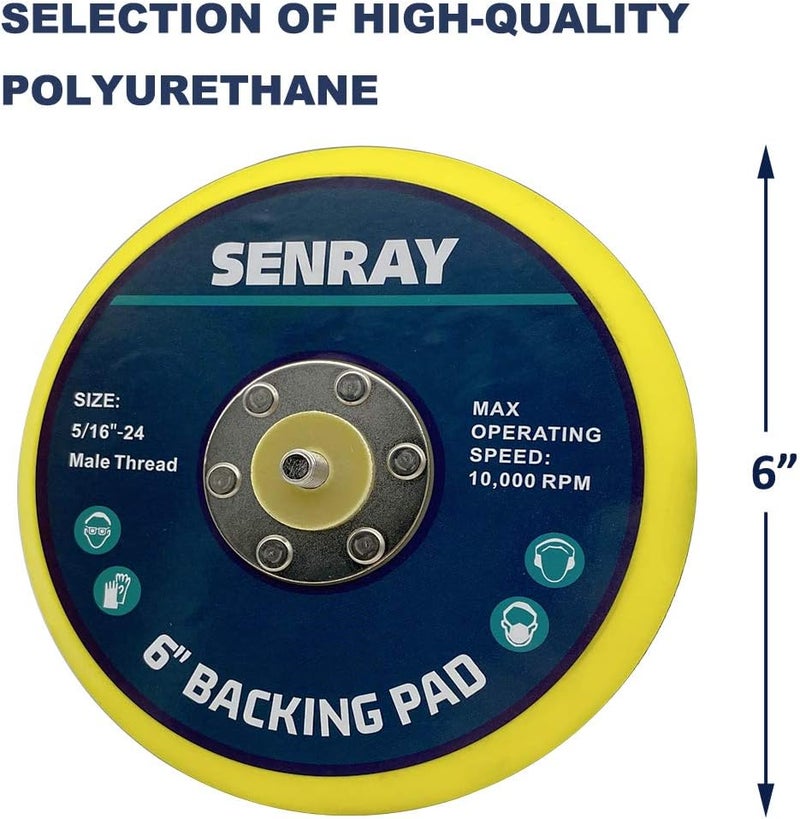 Senray 6 Inch Dual-Action Backing Pad Set - Image 4