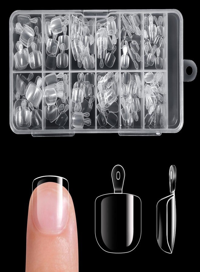krofaue Kids Nail Tips with Handle - 240Pcs Soft Gel Press on Nails for Girls & Children for Easy DIY Nail Tips Art, 12 Sizes Fingernail Decoration - Image 1