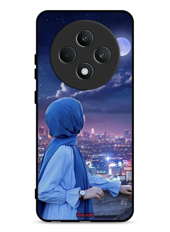 Tolwak Oppo Reno12 F 5G Protective Case Cover Looking At Moon Hijab Girl - Image 1