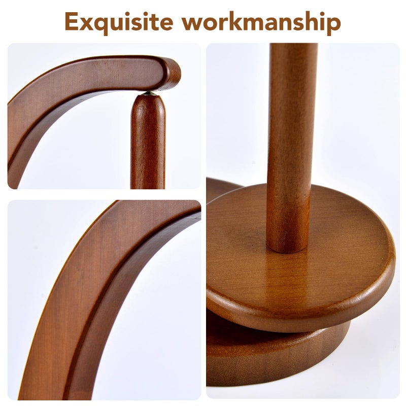 ULOI Crochet Yarn Holder - Upgrade with Crochet Accessories Storage Attachment, Magnetic Wooden Yarn Storage for Knitting Accessories, Perfect for Crocheting and Knitting Projects, Walnut Finish - Image 4