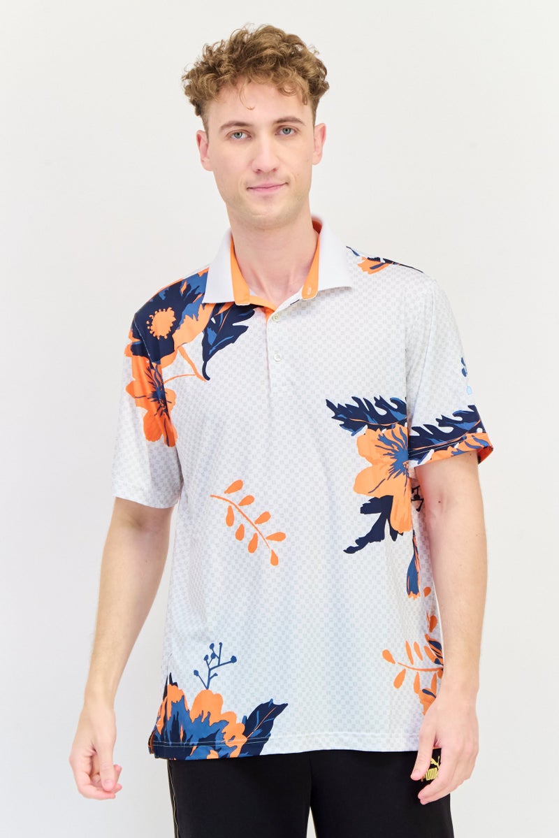 PUMA Men Sportswear Fit Short Sleeves Golf Polo Shirt, Multicolor - Image 1