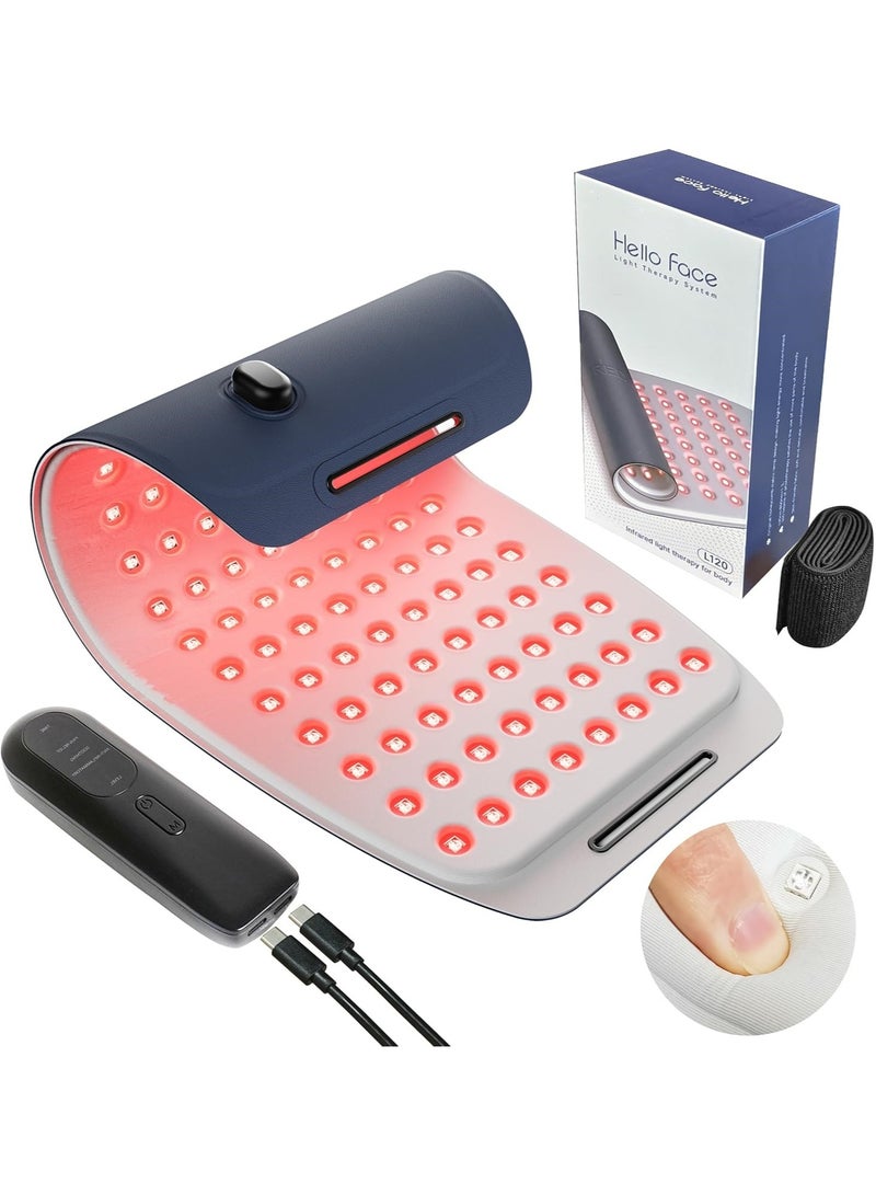 Ru syanl Red Light Therapy for Body Portable Red Light Therapy Belt for Back Pain Relief 3 in-1 Infrared Light Therapy with Soft Skin-Friendly Fabric 630nm and 850nm Light Therapy Belt for Relaxing Muscle  - Image 1