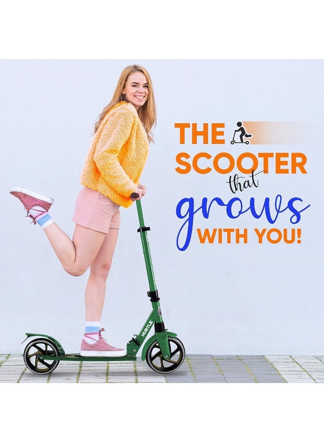 Hurtle Scooter – Scooter for Teenager – Kick Scooter – 2 Wheel Scooter with Adjustable T-Bar Handlebar – Folding Adult Kick Scooter with Alloy Anti-Slip Deck – Scooter with 8” Smooth Gliding Wheels by Hurtle - Image 5