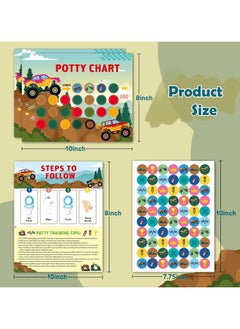 Dominy Potty Training Chart for Toddler, Potty Chart for Boys with Stickers, Sticker Chart for Kids Potty Training, Reward Sticker Chart for Preschool Boys Girls Kids  - Image 2