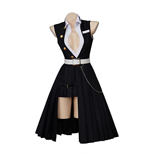 RocailleCos Uzui Tengen Cosplay Dress Costume Uniform Halloween Suit for Women Girls (L, black) - Image 2
