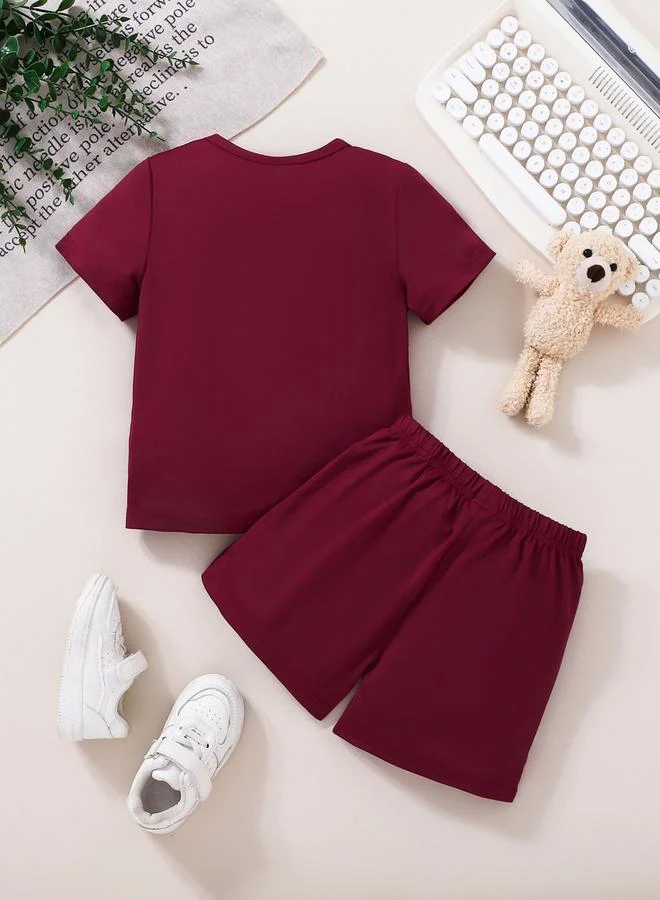 Take Two Boys Bear Print T-Shirt and Shorts Set