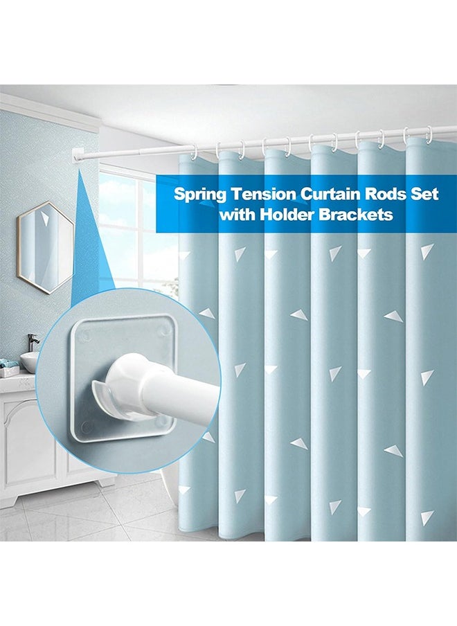 HY Adhesive Shower Curtain Rod Holder 6 Pack,Transparent Tension Bracket,No Drilling(Not Included Rod)（Only For Rods Less Than 1.7 Inch in Diameter at Both Ends）  - Image 2