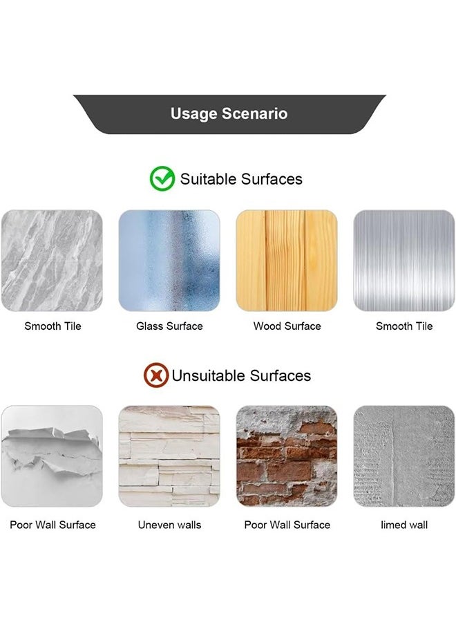 HY Adhesive Shower Curtain Rod Holder 6 Pack,Transparent Tension Bracket,No Drilling(Not Included Rod)（Only For Rods Less Than 1.7 Inch in Diameter at Both Ends）  - Image 4