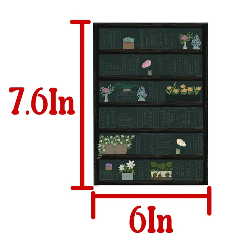 OAEUQ Bible Reading Tracker Bible Labels Bible Study Stickers Bible Study Supplies Unique Gifts for Bible Readers Beginning The Journey of Deeper Reading in The Bible (Dark Green Bookshelf) - Image 3