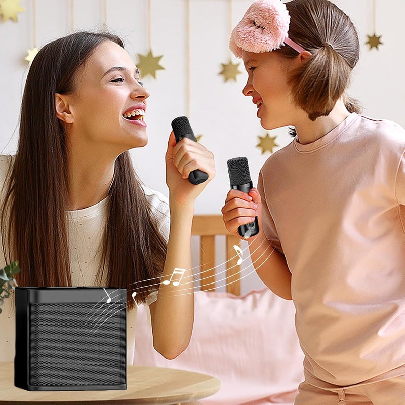 ACHAS Karaoke machine Party speaker Bluetooth singing speakers Portable bluetooth karaoke speaker with 2 wireless microphones pa speaker system for indoor parties and occasions gatherings - Image 2