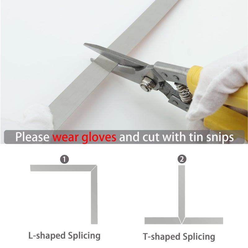 Coengwui Peel and Stick Metal Molding Trim, Self-Adhesive Stainless Steel for Wall, Fireplace, Mirror Edging and Craft Decoration (Brushed Silver, 20ft x 0.6in) - Image 3