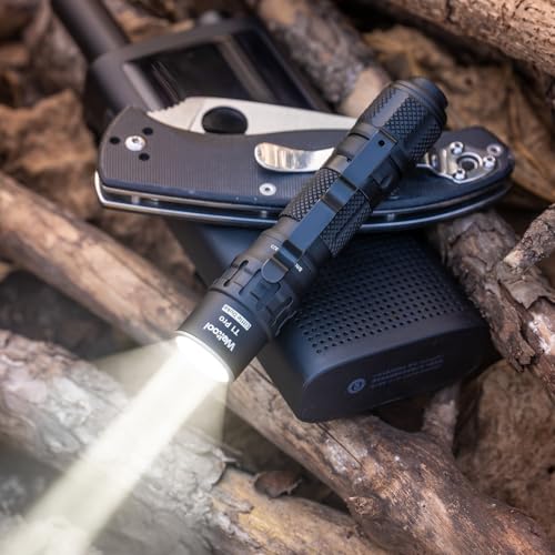 Weltool T1 Pro Mini Flashlight with Pocket Clip,Throwing Distance 313 Meters, 24,500 Candela for EDC,Hiking,Camping,Emergency Lighting (Black) - Image 2
