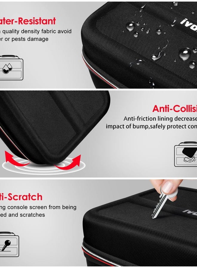 ivoler Carrying Storage Case for Nintendo Switch/For Switch OLED Model (2021),Portable Travel All Protective Hard Messenger Bag Soft Lining 18Games for Switch Console Pro Controller Accessories Black - Image 4