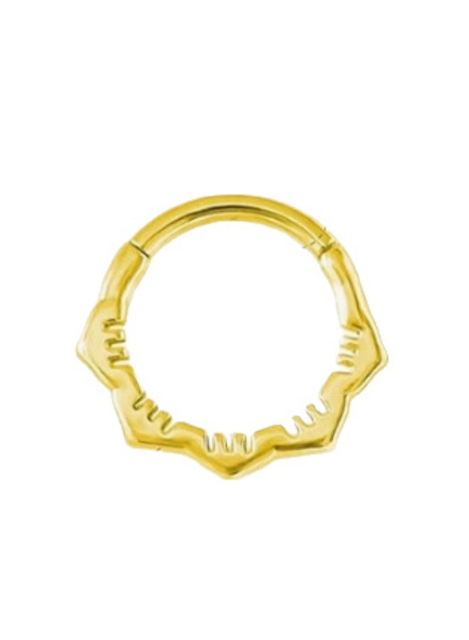 خاتم حاجز الأنف 16G بمفصلات - مجوهرات ثقب الحاجز مع غالق - Image 1