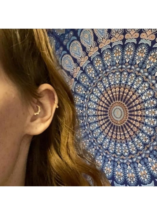 خاتم حاجز الأنف 16G بمفصلات - مجوهرات ثقب الحاجز مع غالق - Image 4