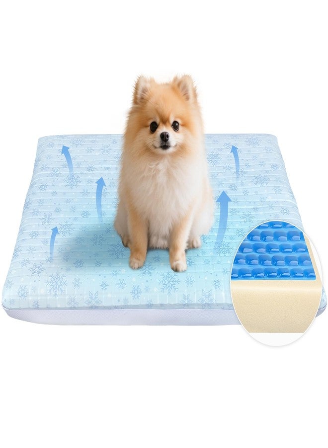 Atsuwell Dog Cooling Mat for Medium Dogs, 2" Thickened Foam Cooling Pad for Dogs with Gel Layer & Waterproof Cover, Orthopedic Joint Support Cool Dog Bed for Summer Relief - Image 1