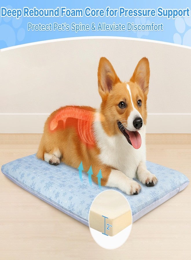 Atsuwell Dog Cooling Mat for Medium Dogs, 2" Thickened Foam Cooling Pad for Dogs with Gel Layer & Waterproof Cover, Orthopedic Joint Support Cool Dog Bed for Summer Relief - Image 3