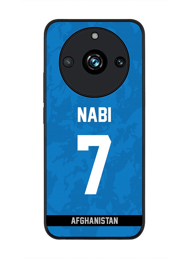 Stylizedd Rugged Black Edge case for Realme 11 Pro/Realme 11 Pro+, Custom Slim fit Thin Phone Case Cover - Team Afghanistan Mohammad Nabi, Jersey No 7  - Image 1