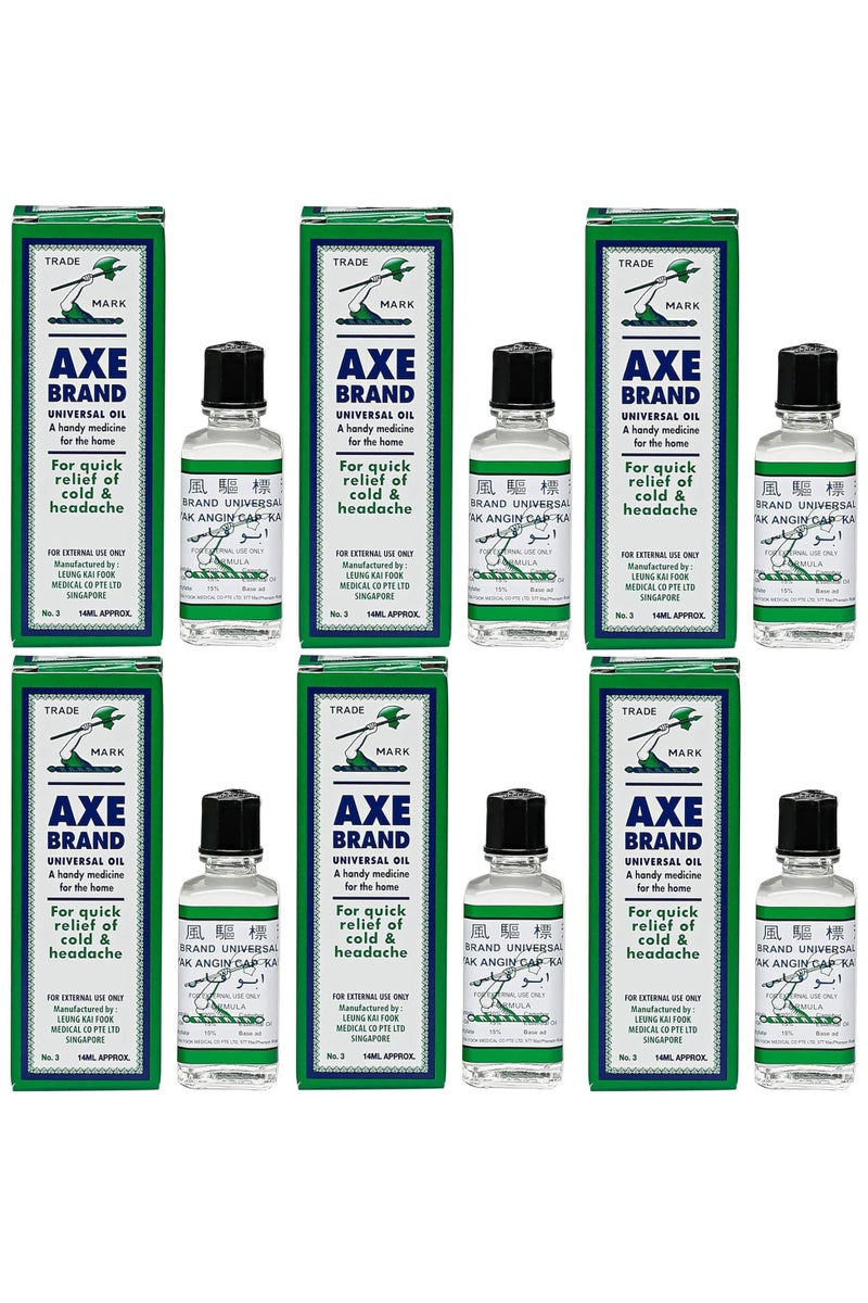 Axe Universal Oil For Quick Relief Of Cold And Headache 14ml (Pack of 6) - Image 1