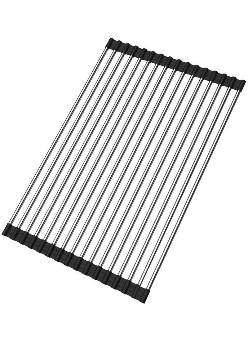 Hari - Hari Stainless Steel Dish Drying Rack Roll Up Foldable Over The Sink Dish Drainer - Image 1