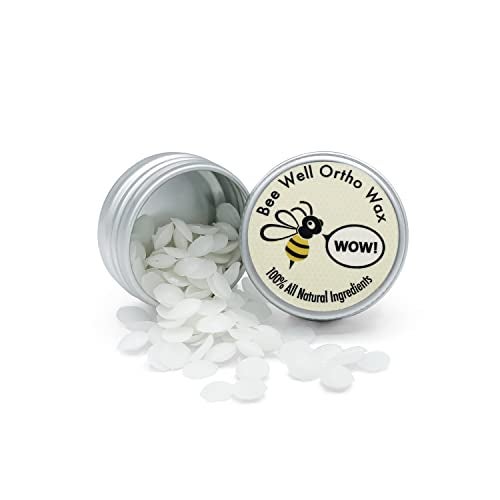 Bee Well Ortho Wax Pure | All Natural Extra Firm Braces Wax | Protect, Prevent & Relieve Orthodontic Braces Discomfort & Mouth Pain | Aluminum Jar | 75 Pieces of Wax for Braces - Image 3