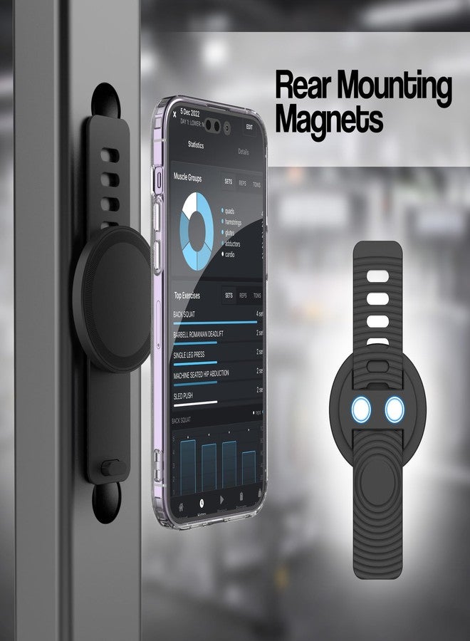 Encased حامل بار مغناطيسي ENCASED Grip-X، متوافق مع MagSafe - حامل هاتف لصالة الألعاب الرياضية، دراجات اللياقة البدنية المنزلية، معدات التمارين، عربات الأطفال ومقابض العربات (iPhone 16، iPhone 15، 14، 13 سلسلة) - Image 3