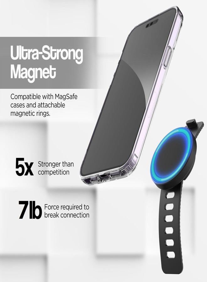 Encased حامل بار مغناطيسي ENCASED Grip-X، متوافق مع MagSafe - حامل هاتف لصالة الألعاب الرياضية، دراجات اللياقة البدنية المنزلية، معدات التمارين، عربات الأطفال ومقابض العربات (iPhone 16، iPhone 15، 14، 13 سلسلة) - Image 2