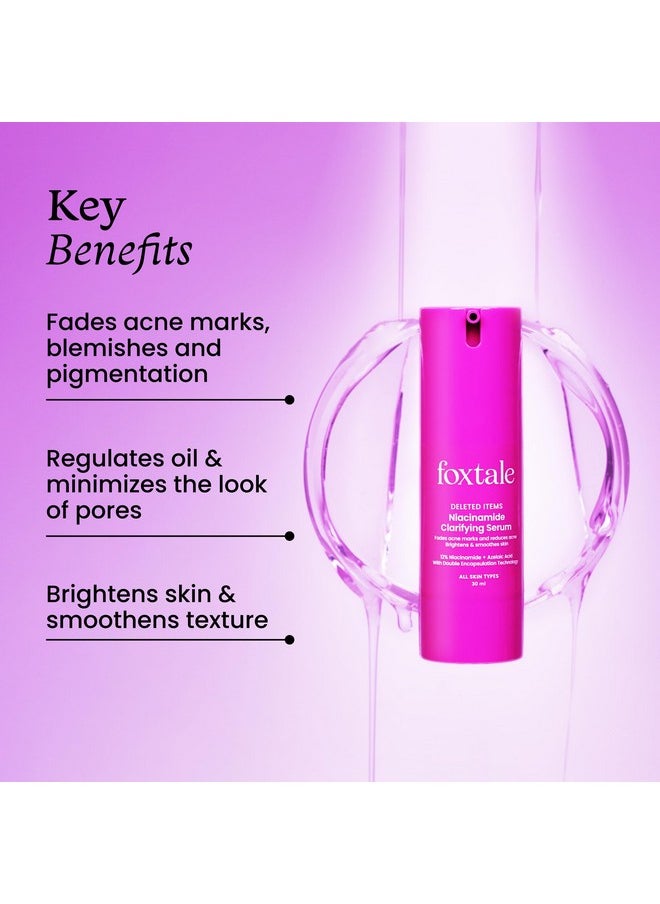 foxtale 12% Niacinamide Face Serum With Azelaic Acid | Reduces Acne, Blemishes & Acne Marks | Brightens & Smoothens Skin | All Skin Type | Face Serum For Women & Men | 30 Ml  - Image 2