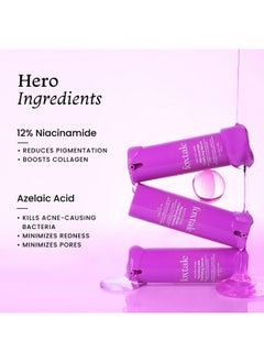 foxtale 12% Niacinamide Face Serum With Azelaic Acid | Reduces Acne, Blemishes & Acne Marks | Brightens & Smoothens Skin | All Skin Type | Face Serum For Women & Men | 30 Ml  - Image 3