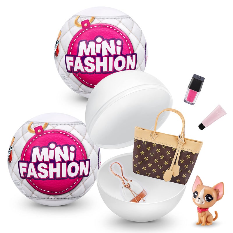 Mini Brands 5 Surprise Mini Fashion Amazon Exclusive Mystery Brand Collectibles by ZURU (2 Pack), Gifts for Easter Basket Stuffers, Doll Accessories - Image 1