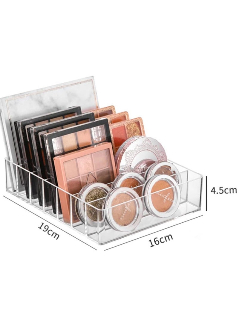 إي وورلد منظم مستحضرات التجميل الأكريليكي بـ 7 أقسام، صندوق عرض لتخزين المكياج، مناسب لظلال العيون، مجموعات الكونتور، أحمر الخدود، مثالي للتسريحة ومنضدة التزيين. - Image 2
