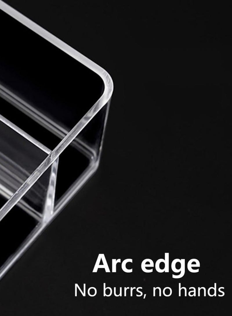 إي وورلد منظم مستحضرات التجميل الأكريليكي بـ 7 أقسام، صندوق عرض لتخزين المكياج، مناسب لظلال العيون، مجموعات الكونتور، أحمر الخدود، مثالي للتسريحة ومنضدة التزيين. - Image 3