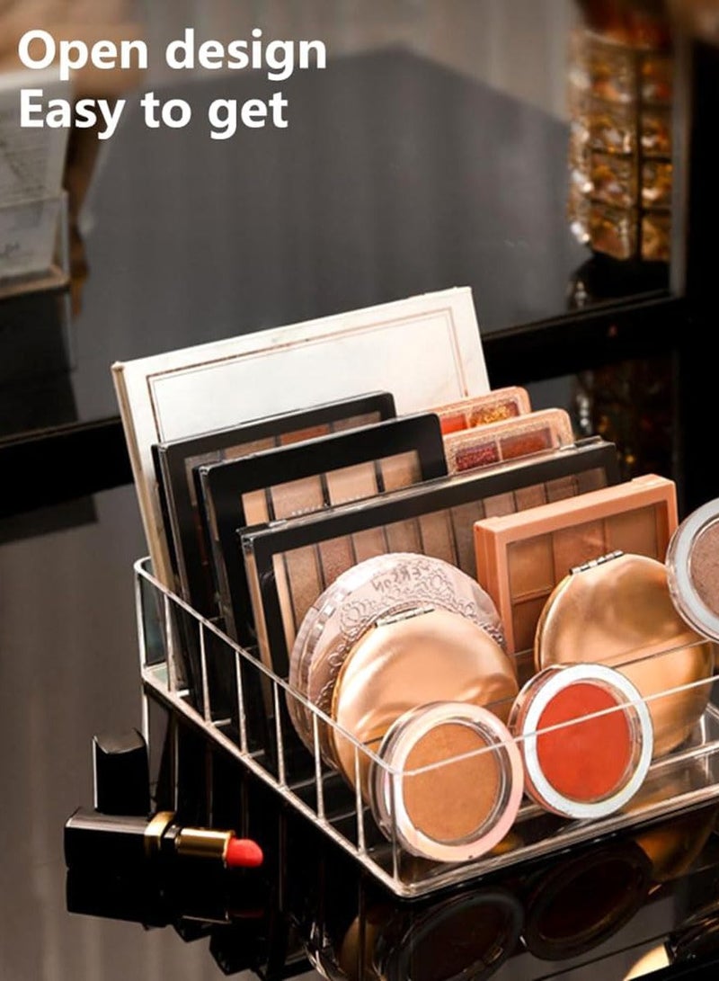 إي وورلد منظم مستحضرات التجميل الأكريليكي بـ 7 أقسام، صندوق عرض لتخزين المكياج، مناسب لظلال العيون، مجموعات الكونتور، أحمر الخدود، مثالي للتسريحة ومنضدة التزيين. - Image 5
