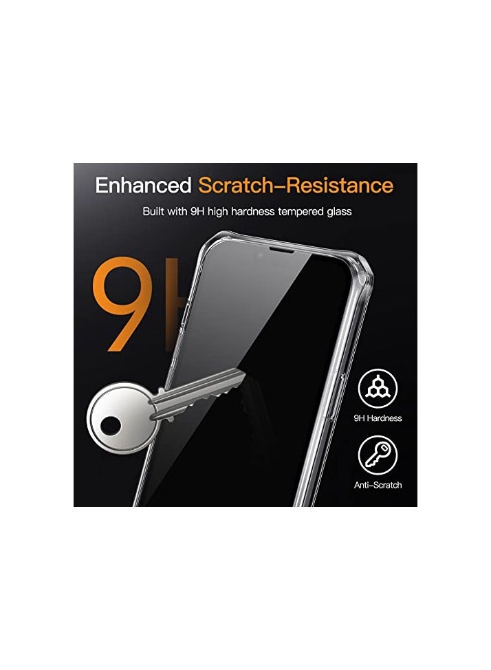 JETech Case for iPhone 14 6.1-Inch with 2-Pack Tempered Glass Screen Protector, 360 Full Body Shockproof Bumper Phone Cover Protective Clear Back (Clear) - Image 3